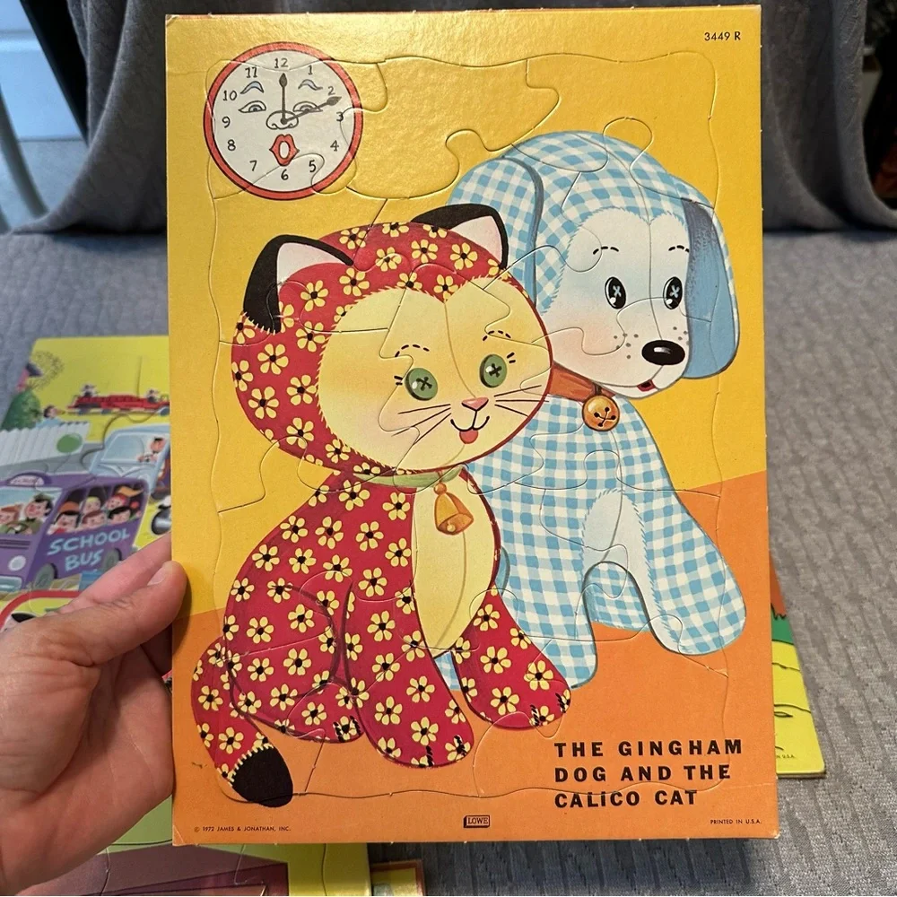 1972 Vintage Colorful Kids Puzzles